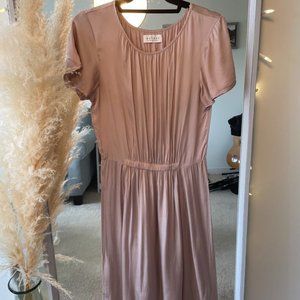 Elegant silk pink dress